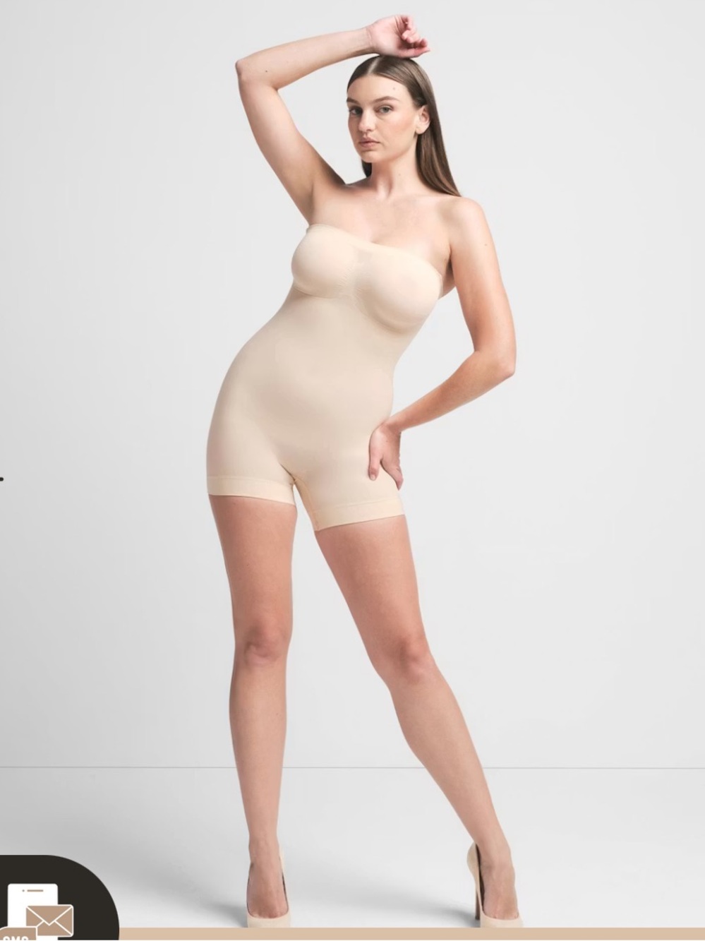 Skims strapless shortie Shapewear Bodysuit- size xs